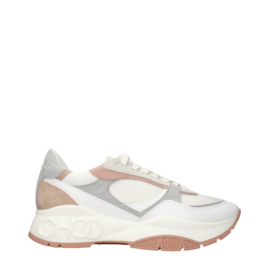 Jimmy Choo White Fabric Sneakers
