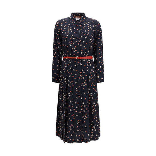 Max Mara Blue Silk Casual Dress