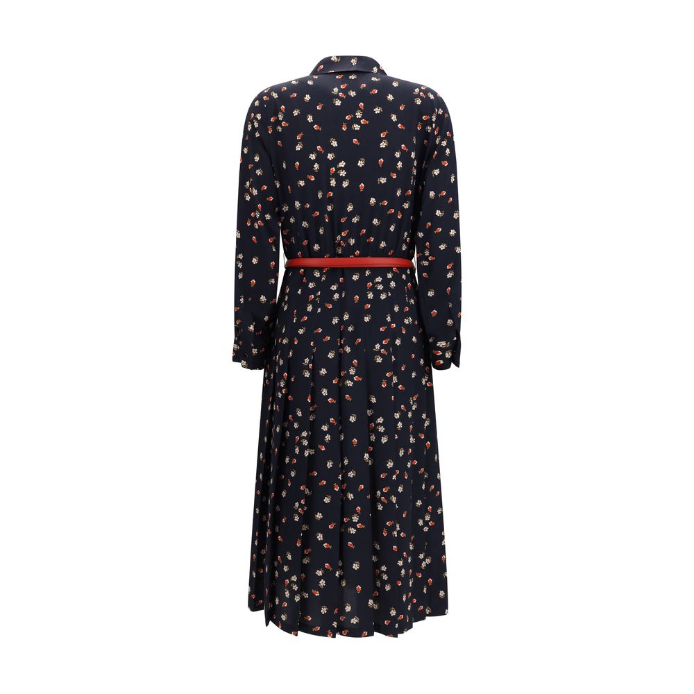 Max Mara Blue Silk Casual Dress