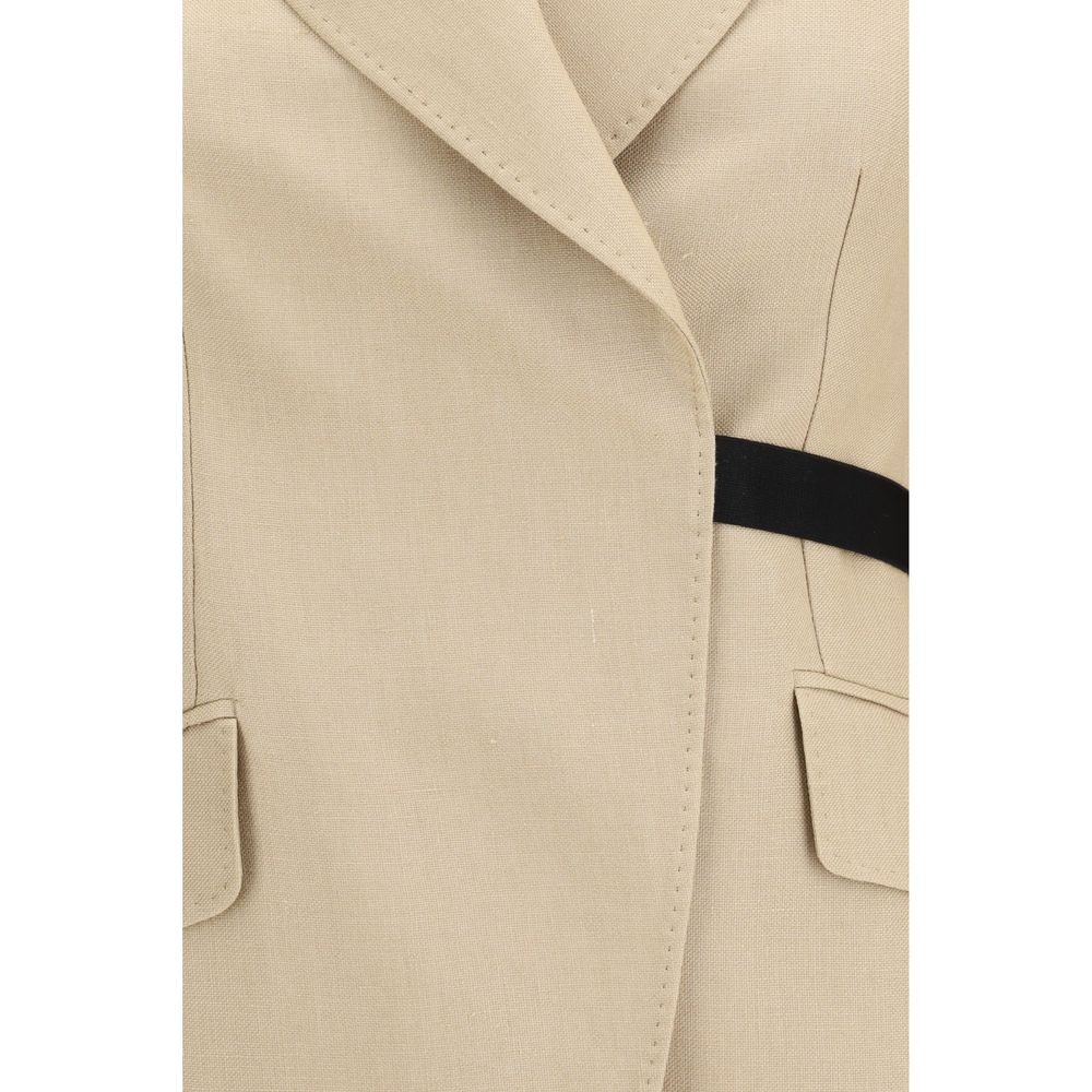 Max Mara Beige Linen Coat