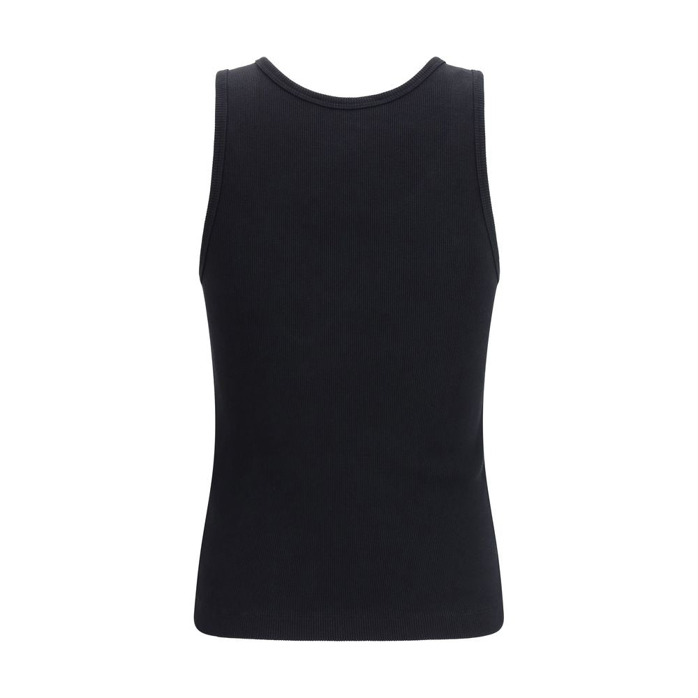 Maison Kitsuné Black Cotton Tank Tops