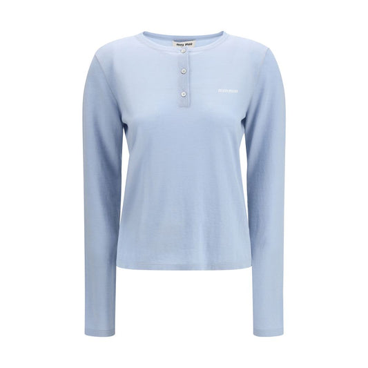 Miu Miu Blue Cashmere Sportswear