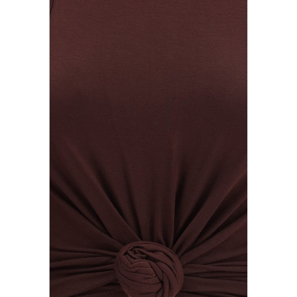 Magda Butrym Brown Cotton T-Shirt