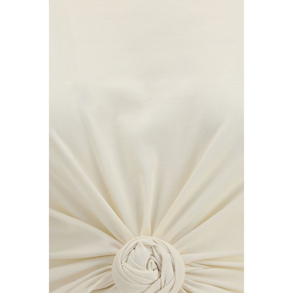 Magda Butrym Beige Cotton Sleeveles T-Shirt