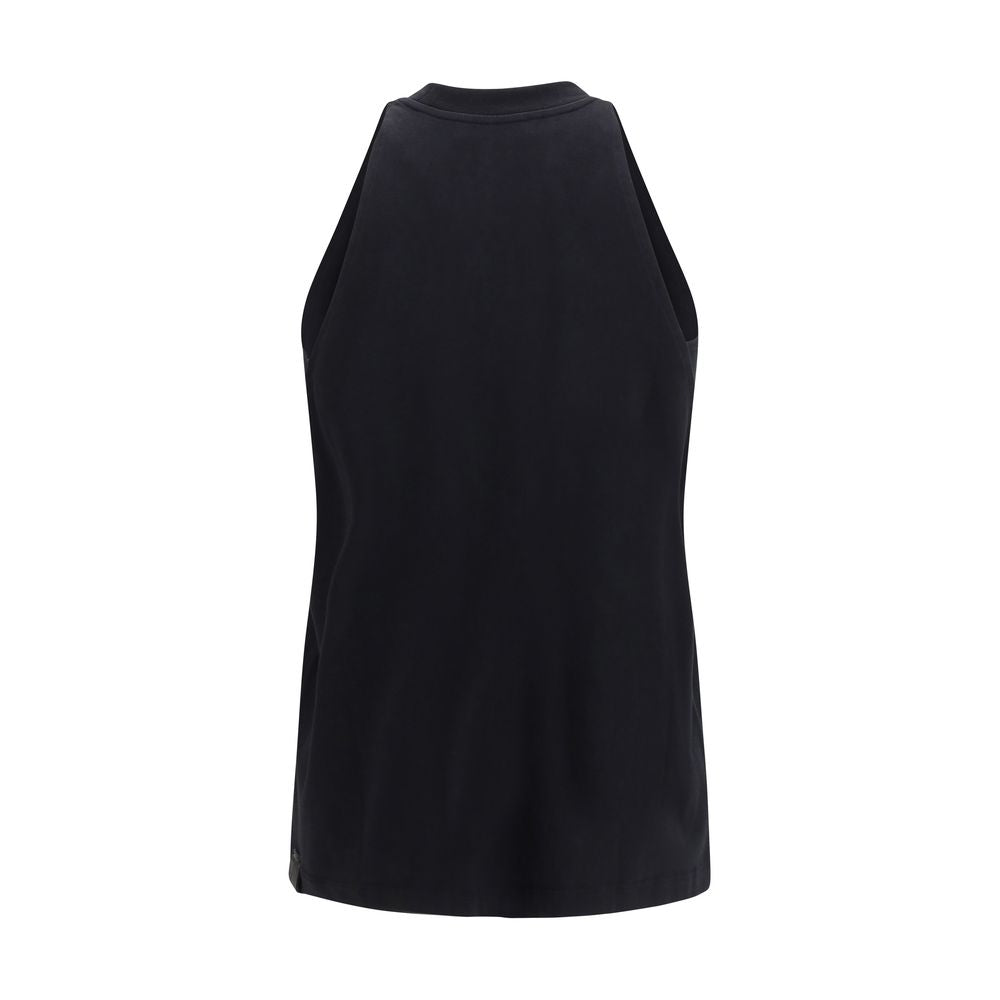 Darkpark Black Cotton Tank Tops