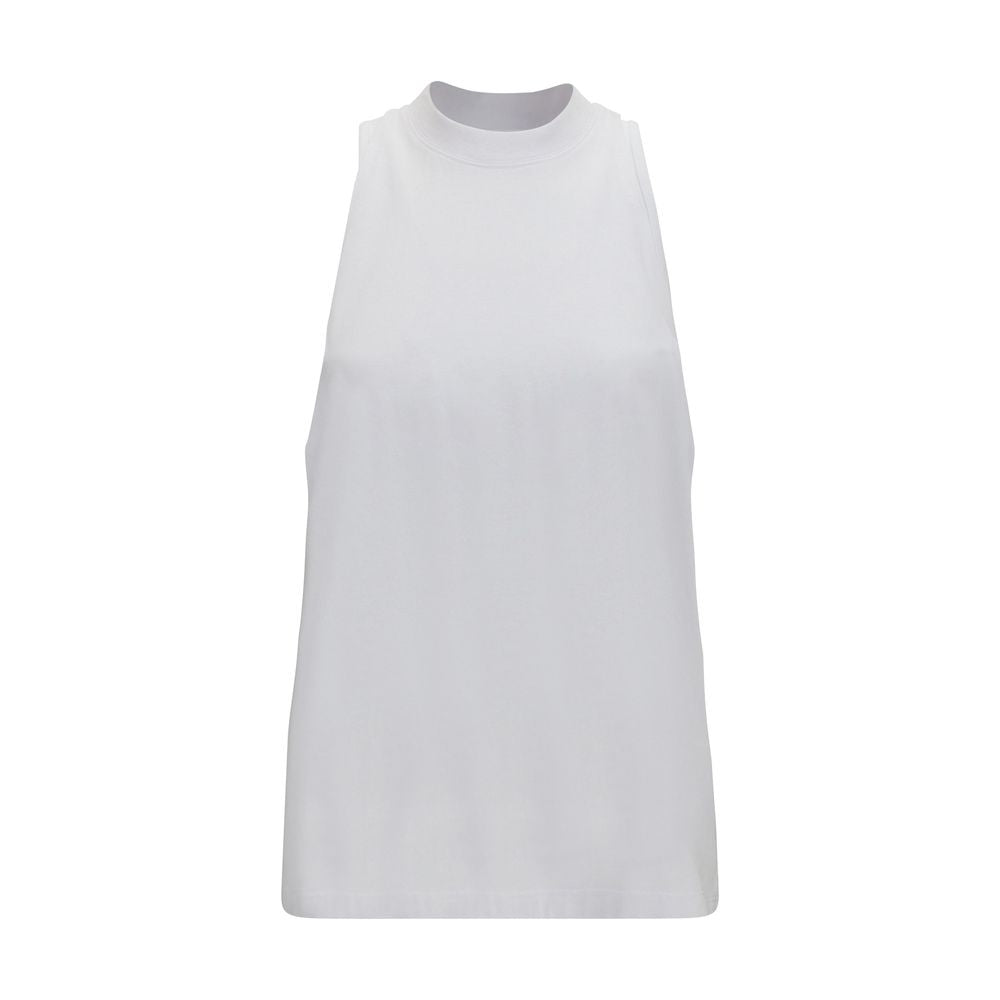 Darkpark White Cotton Tank Tops