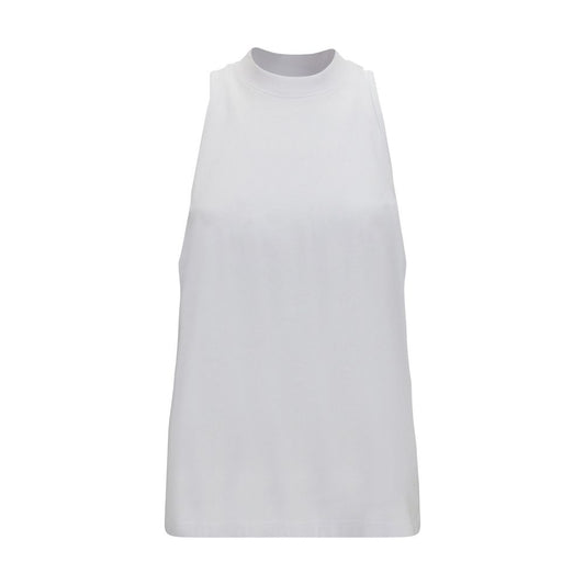 Darkpark White Cotton Tank Tops