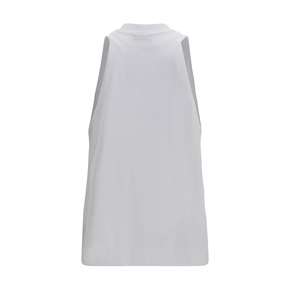 Darkpark White Cotton Tank Tops