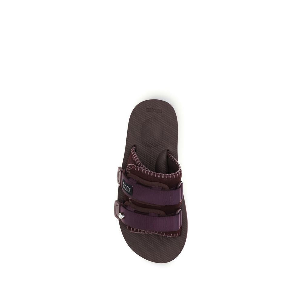 Forte_Forte Purple Polyester Strap-On Sandals