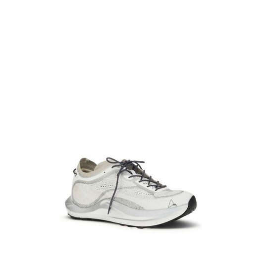 ROA White Fabric Athletic Sneakers