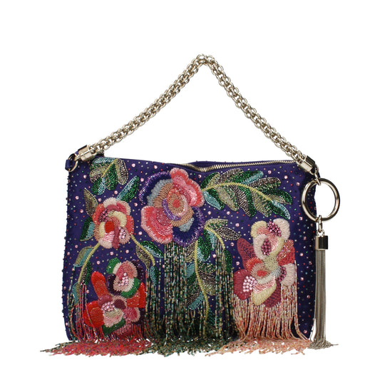 Jimmy Choo Purple Satin Shoulder Bag