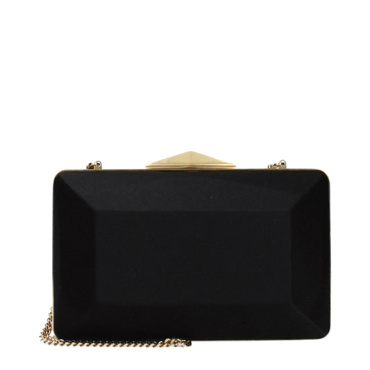 Jimmy Choo Black Satin Clutch Bag