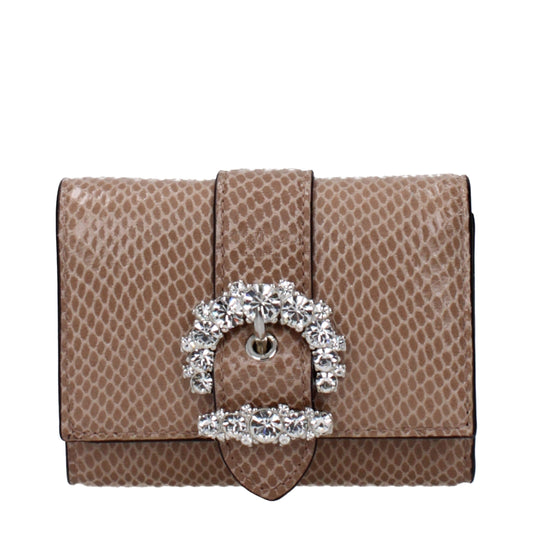 Jimmy Choo Beige Leather Wallet