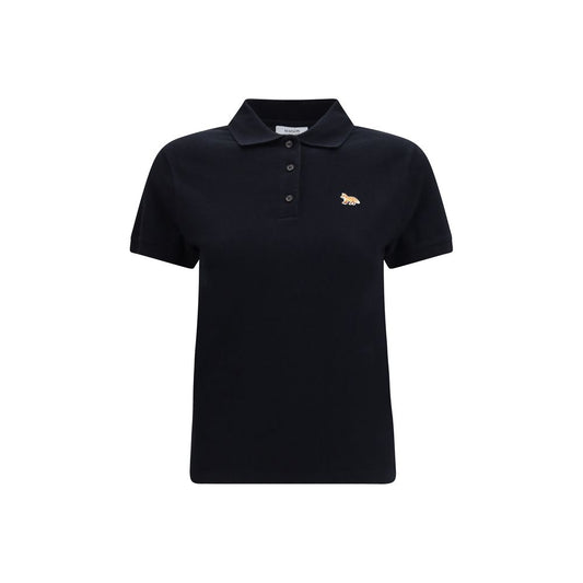 Maison Kitsuné Black Cotton Polo Shirt