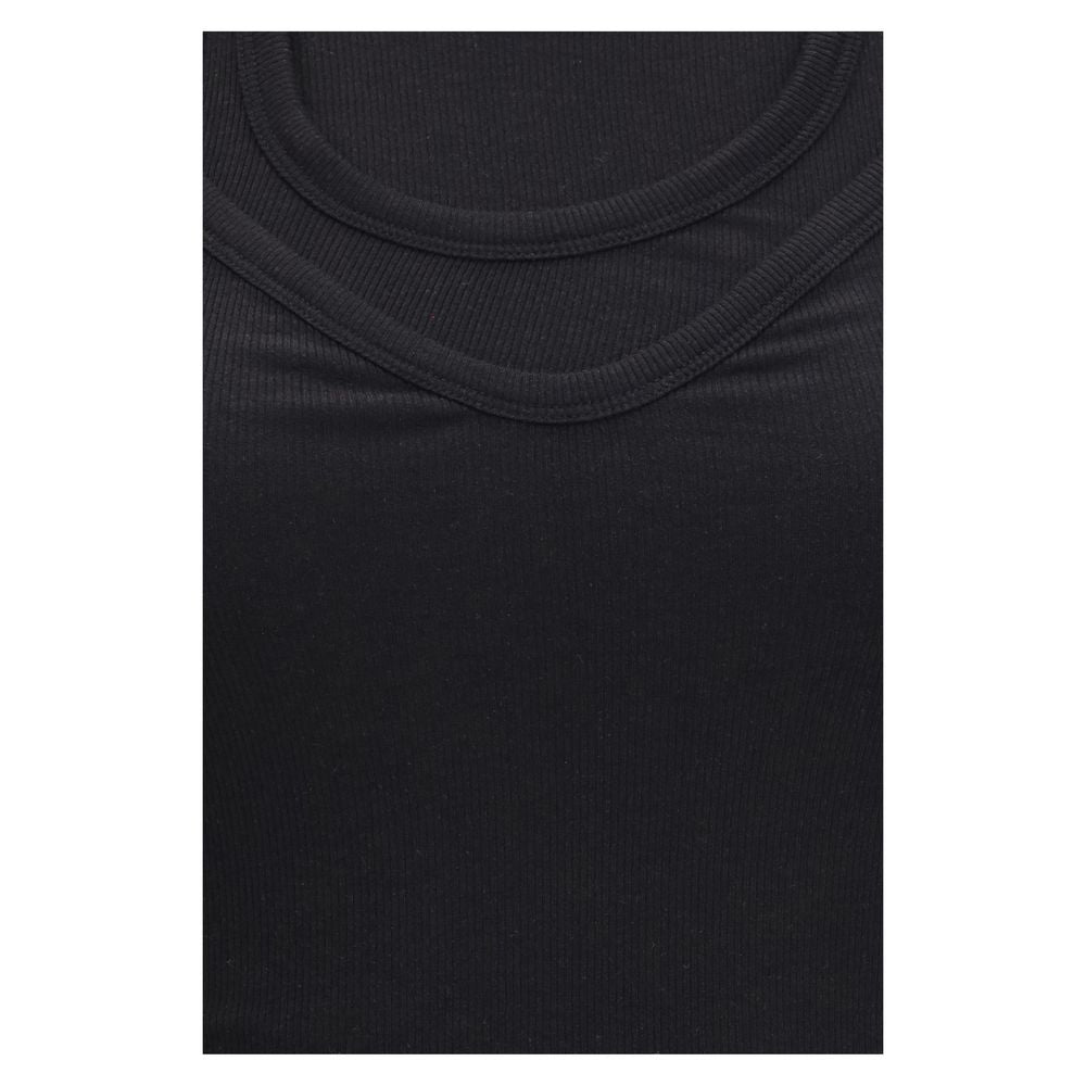 ALAINPAUL Black Lyocell Tank Tops