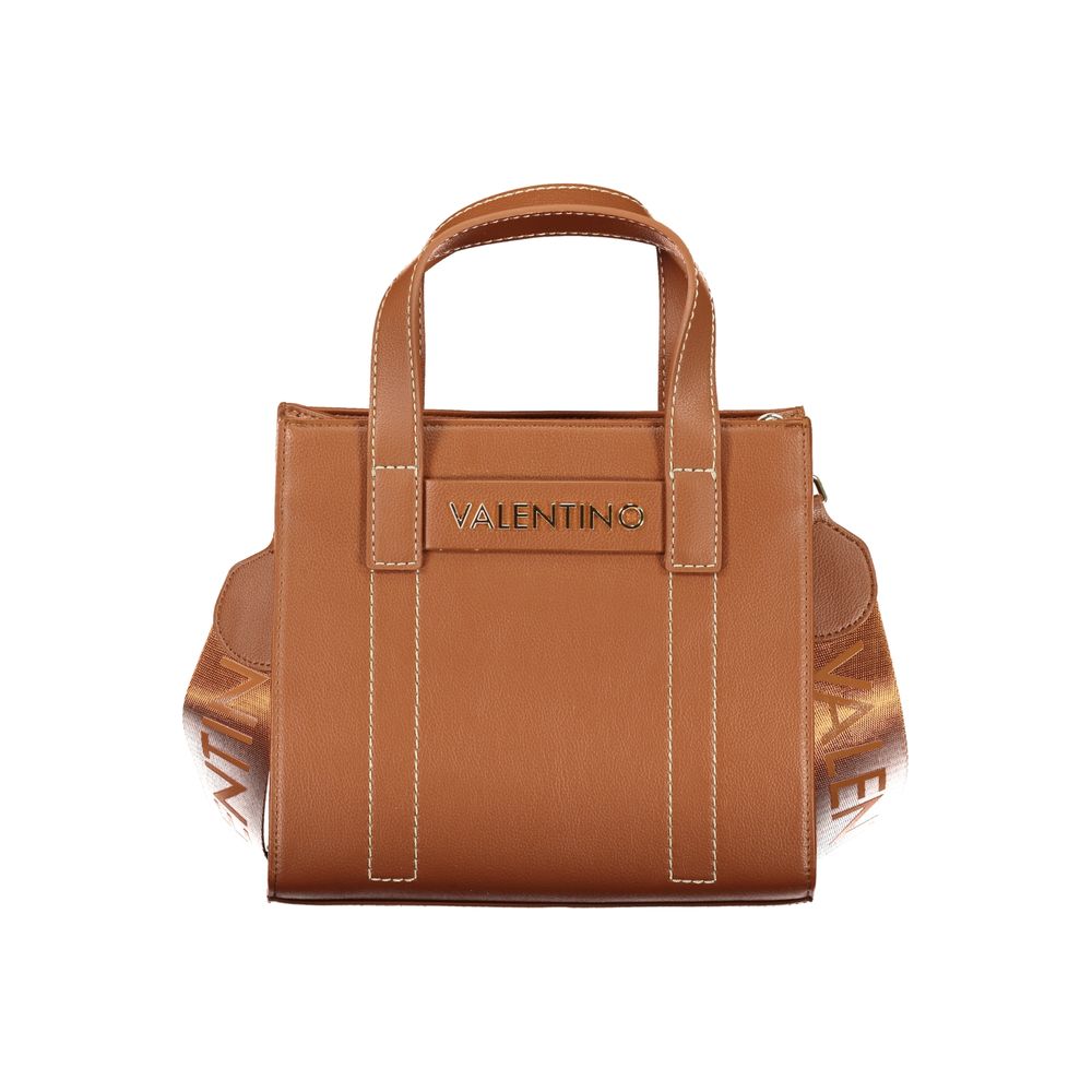 Mario Valentino Brown Polyurethane Women Bag with Adjustable Straps