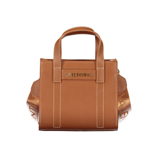 Mario Valentino Brown Polyurethane Women Bag with Adjustable Straps