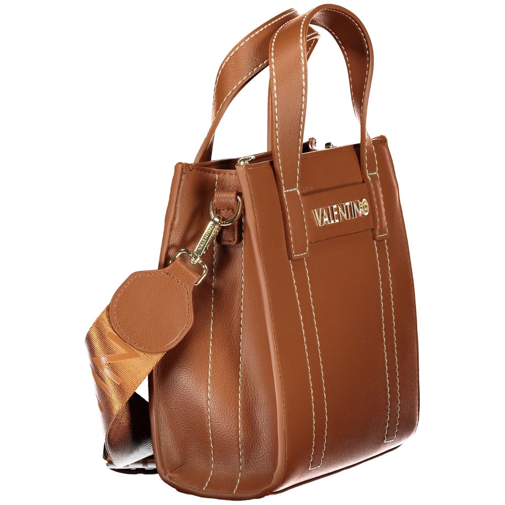 Mario Valentino Brown Polyurethane Women Bag with Adjustable Straps