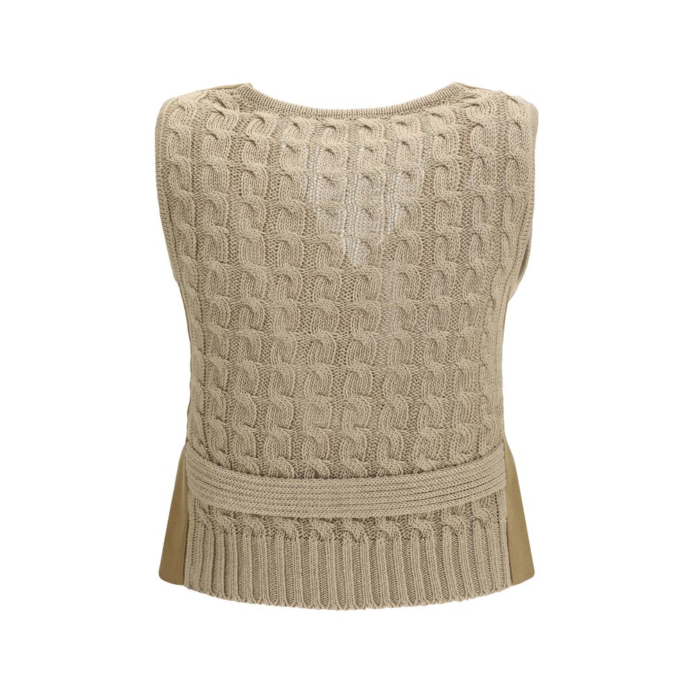 Max Mara Beige Linen Waistcoat