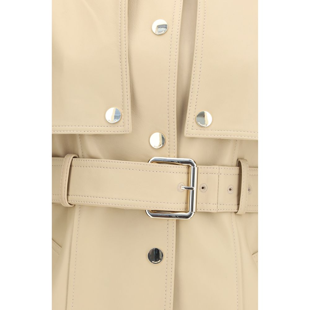 Max Mara Beige Leather Jacket