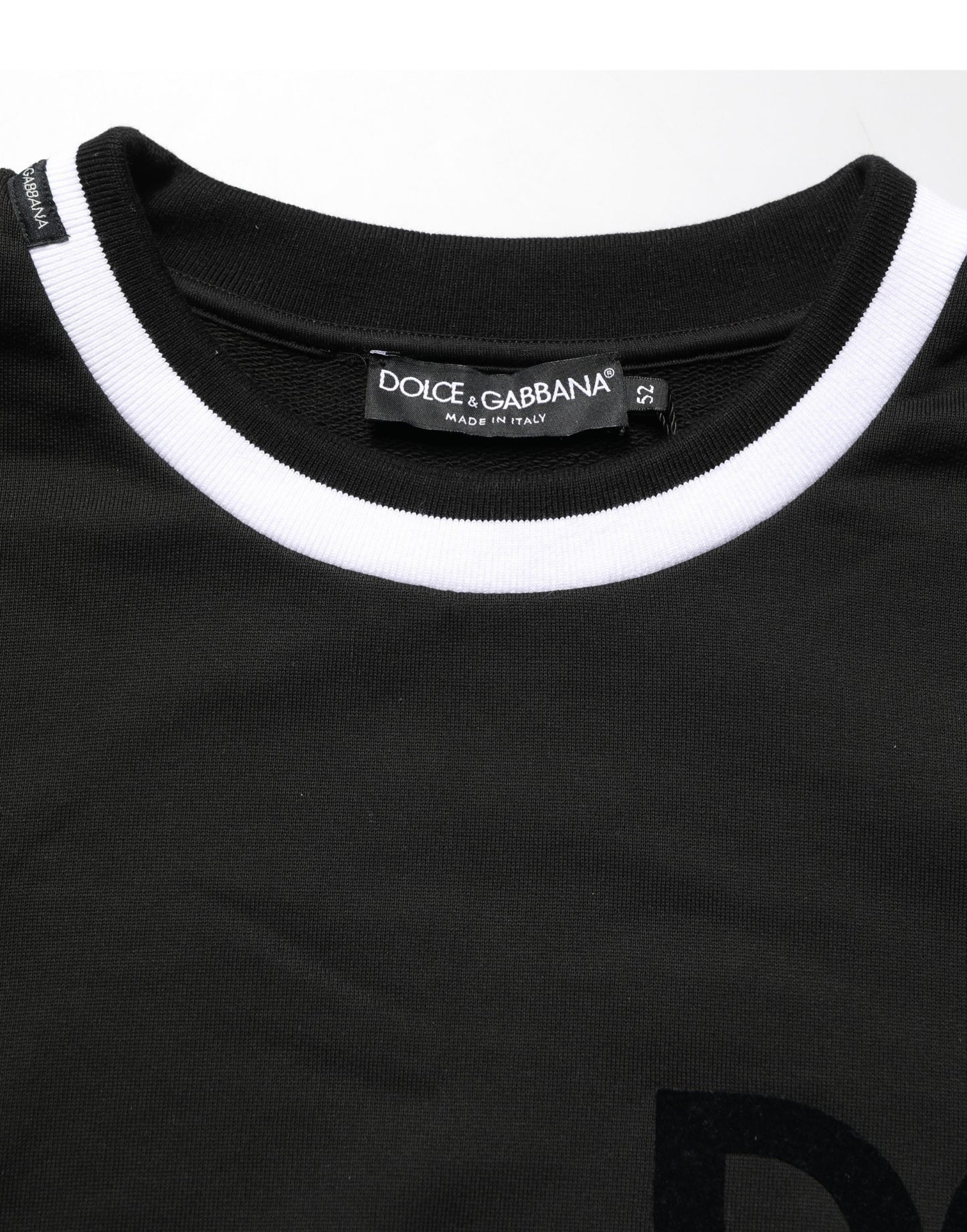 Dolce & Gabbana Black DGLogo Print Cotton Sweatshirt Sweater