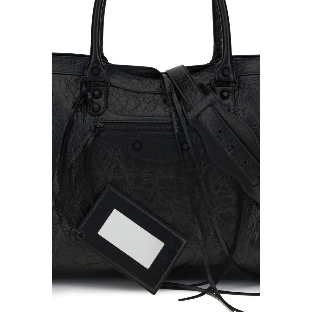 Balenciaga Black Lamb Ovis Aries Aries Shoulder Bag