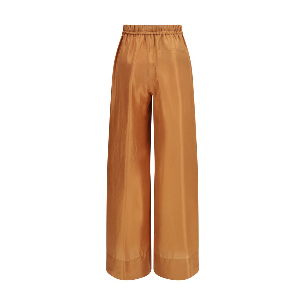 Forte_Forte Brown Silk Casual Pants