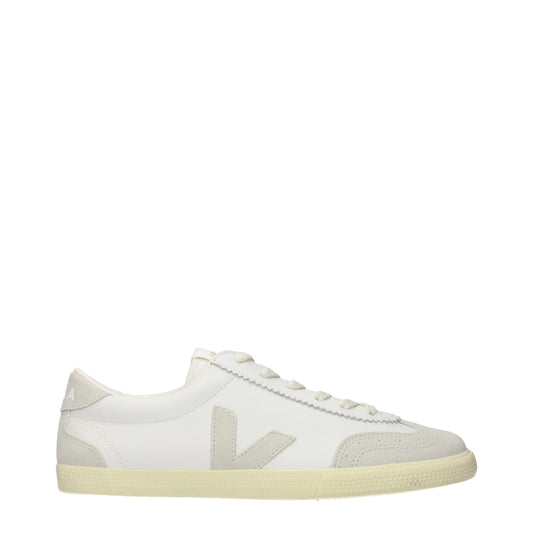 Veja White Leather Low Top Sneakers