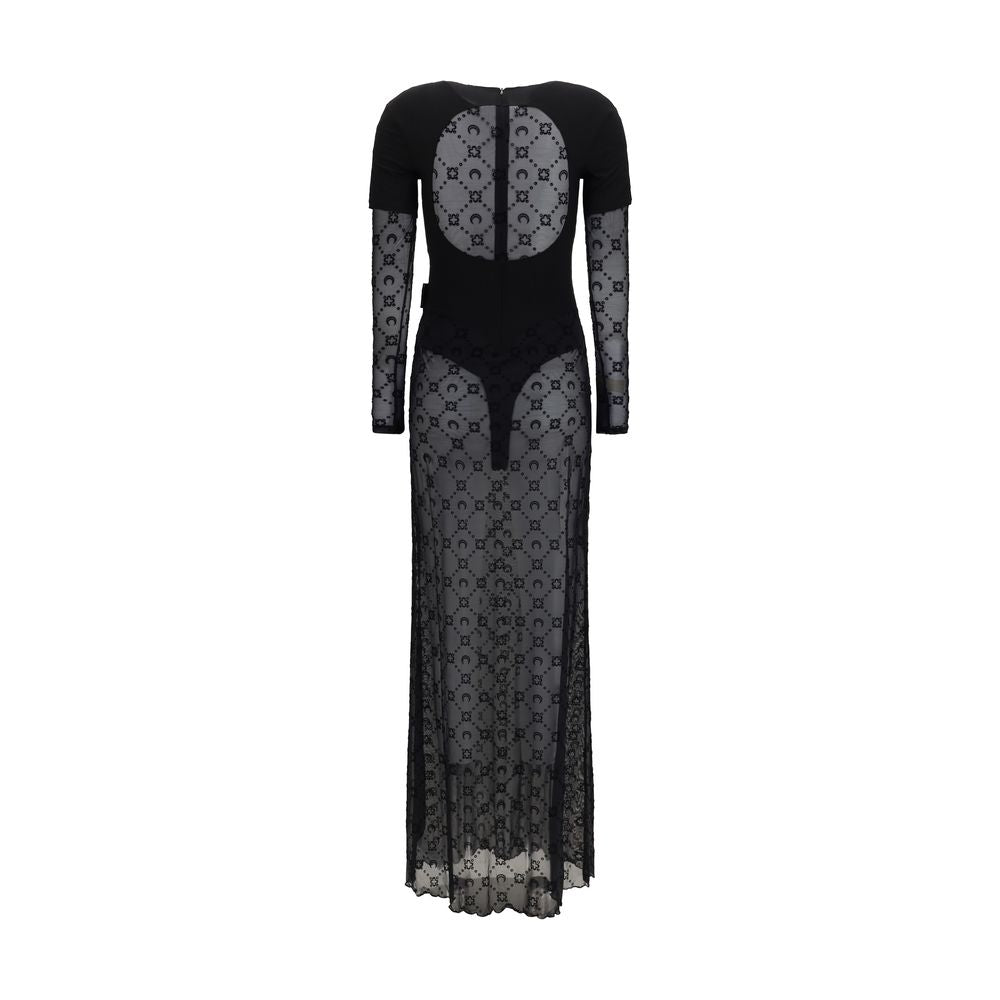 Marine Serre Black Polyamide Casual Dress