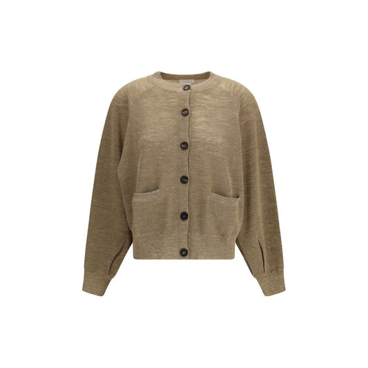 Brunello Cucinelli Beige Linen Cardigan