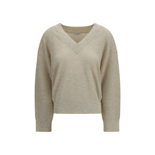 Brunello Cucinelli Beige Linen Sweatshirt
