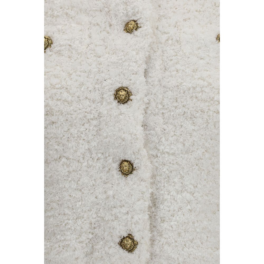 Balmain White Polyamide Cardigan