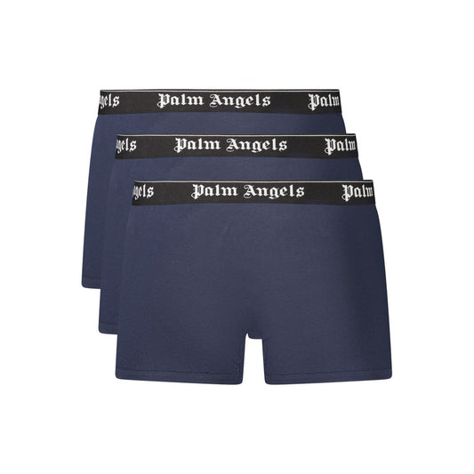 Palm Angels Blue Cotton Men's Boxer