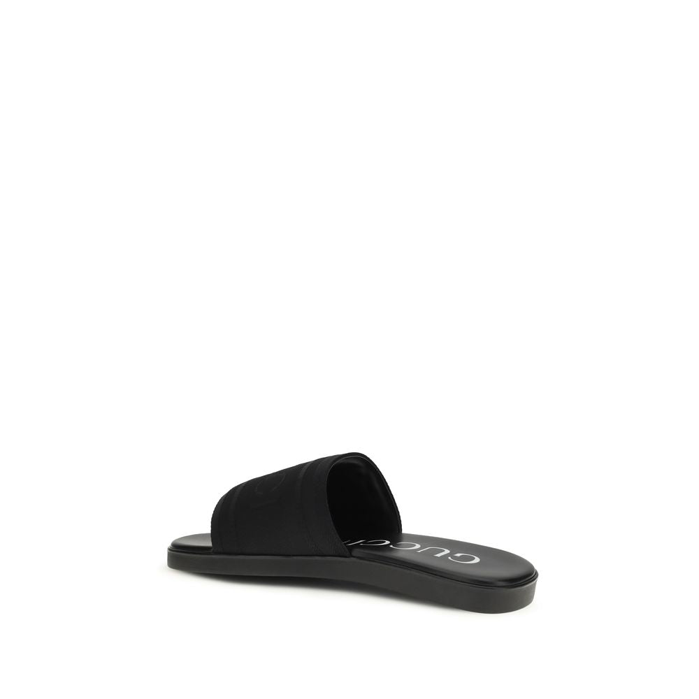 Gucci Black Fabric Sandals