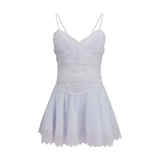 Charo Ruiz White Cotton Casual Dress