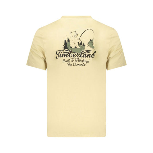 Timberland Beige Cotton Men's T-Shirt