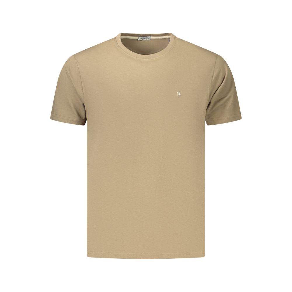 Coveri Moving Brown Cotton Men's T-Shirt