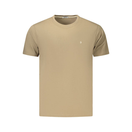 Coveri Moving Brown Cotton Mens Tshirt