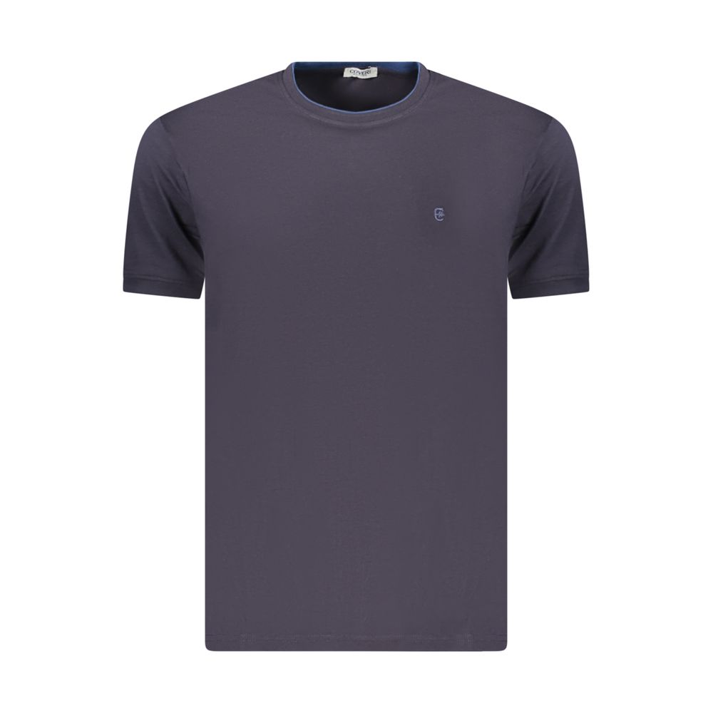 Coveri Moving Blue Cotton Men's T-Shirt