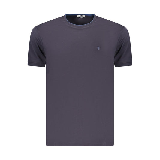 Coveri Moving Blue Cotton Mens TShirt