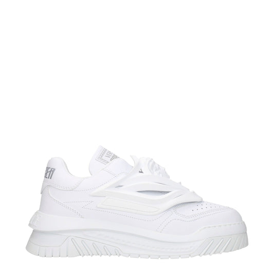 Versace White Leather Sneakers