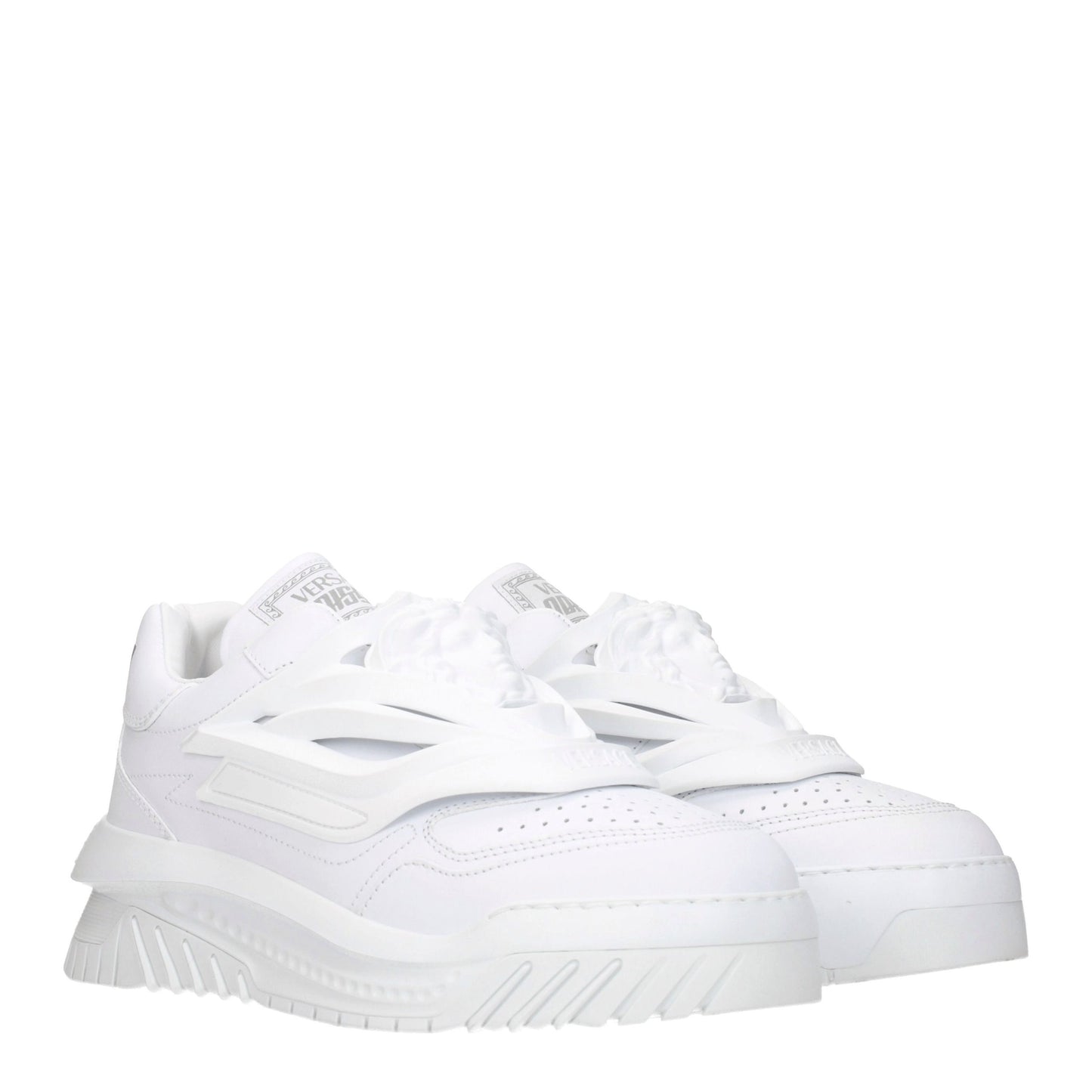 Versace White Leather Sneakers