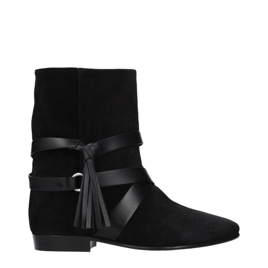 Isabel Marant Black Leather Ankle Boots