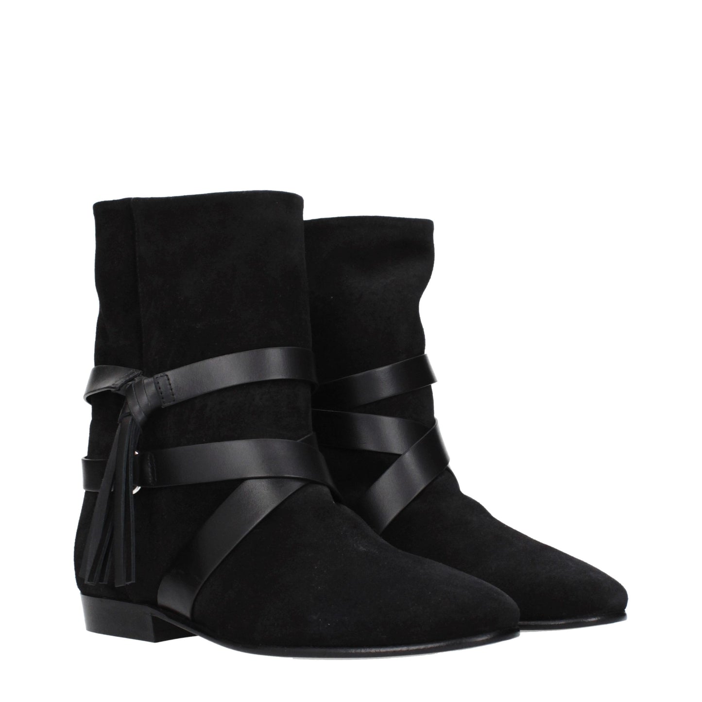 Isabel Marant Black Leather Ankle Boots