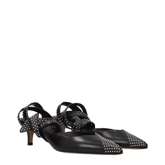 Isabel Marant Black Leather High Heel Pumps
