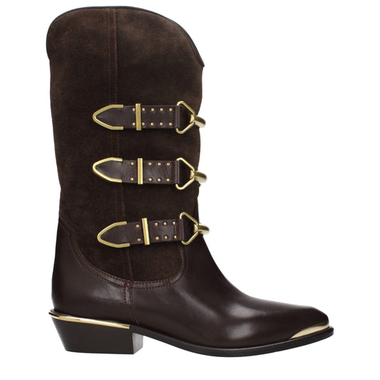 Isabel Marant Brown Leather Ankle Boots