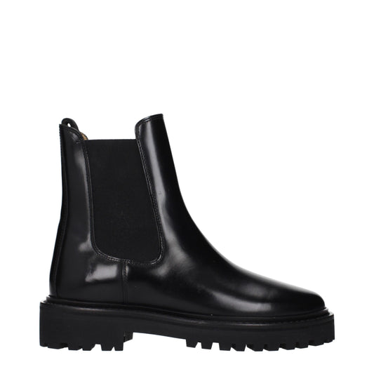 Isabel Marant Black Leather Ankle Boots