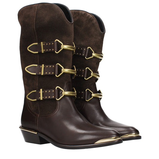 Isabel Marant Brown Leather Ankle Boots
