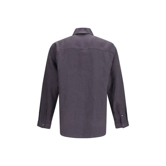 Deperlu Gray Linen Shirt