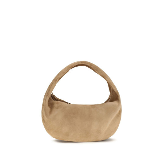 Khaite Beige Calf Leather Bos Taurus Shoulder Bag